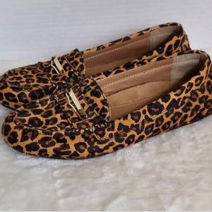 Leopard print loafers